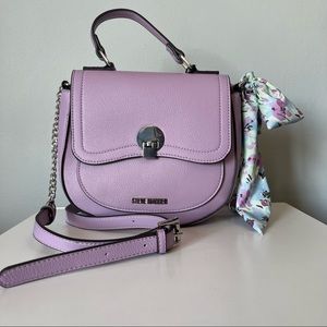 Steve Madden BLaureen Crossbody bag Lavander with scarf NWT